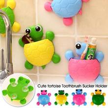 2017 Cartoon Turtle Shape Sucker Toothpaste Mount Storage Bathroom Accessory 2024 - buy cheap