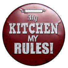 30CM My Kitchen My Rules Retro Metal Tin Signs Cafe Bar Pub Signboard Plates Wall Decor Plaque Vintage Home Wall Stickers N175 2024 - buy cheap