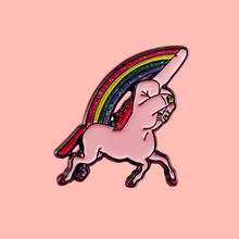 Cartoon Rainbow Unicorn Enamel Brooch Pins Badge Lapel Pins Alloy Metal Fashion Jewelry Accessories Gifts 2024 - buy cheap