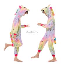 4 6 8 10 12 anos meninas inverno flanela pijamas crianças pijama meninos panda licorne pijamas pijamas crianças 2024 - compre barato