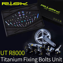 RISK UT R8000 Road Bicycle Bike Titanium Alloy Fixing Bolts Set Brake Shoes Fixing Nuts Front Rear Derailleur Wire Fixing Screws 2024 - buy cheap