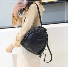 Women Leather Backpacks Small Daily Backpacks Black Designer Backpacks For Teenage Girls Fashion Backpack Mochila Feminina 2024 - buy cheap