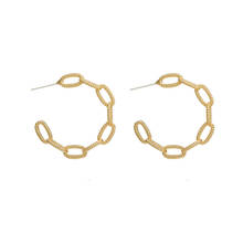 New Jewelry Gold Circle Simple Retro Hong Kong Style Exaggerated Earrings Kolczyki Earrings For Women 2024 - buy cheap