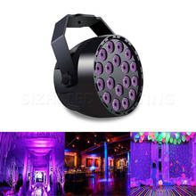 Luz de palco com controle remoto, controlador dmx512, 18 leds, 54w, para aniversário, casamento, festa, palco, uv, iluminação roxa, com 10 peças