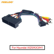 FEELDO-arnés de cableado para coche, adaptador de Audio estéreo de 16 pines para Hyundai IX25/KX3/H1 2006 + Power Calbe, instalación de posventa, 5 uds. 2024 - compra barato