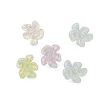 24X20mm 4pcs Acrylic Flower Petals Spacer Beads Clear Aurora Charm Pendant for DIY Earrings Handmade Hairpin Jewelry Accessories 2024 - buy cheap