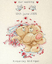 ZZ MM Gold Collection-Kit de punto de cruz, RS, algodón, con punto de cruz, boda, oso anc-james 2024 - compra barato