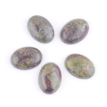 10Pcs 18x25mm Natural Dragon Blood Stone No Drilled Hole Oval Cabochon CAB Bead For DIY Handcrafted Jewelry Making TU3413 2024 - buy cheap