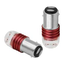 Lâmpadas led piscantes para farol de carro, 2 peças, vermelho 1157 estroboscópio, lâmpadas do projetor para luzes traseiras de freio, lâmpada de sinal de volta automática 2024 - compre barato