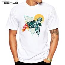 TEEHUB Men's New Fashion Geometric Turtle Design Short Sleeve T-Shirt Cool Tops Hipster Tee Shirts 2024 - buy cheap