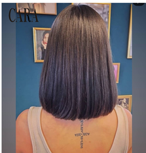 Peluca de cabello humano corto prearrancado para mujer, postizo de encaje frontal con corte Bob, densidad de 250, pelo Remy liso brasileño con CARA de Bebé 2024 - compra barato