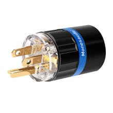 Monosaudio M105G/F105G 99.998% Pure Copper 24k Gold Plated Hifi US Power Plug Audio Power Connector IEC Female Plug 2024 - buy cheap