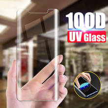 Lamorniea 100D UV Liquid Full Glue Curved Tempered Glass For Huawei P40 Pro UV Glue Screen Protector For Huawei P30 P20 Pro Lite 2024 - buy cheap