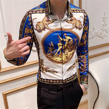 Camisa informal de manga larga para hombre, prenda de vestir Formal, ajustada, con botones, a la moda, de alta calidad, nueva 2024 - compra barato