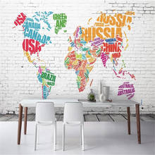 Milofi wall custom 3D wallpaper mural simple world map decorative painting background wall 2024 - buy cheap