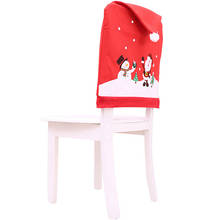 1pcs Santa Claus Cap Chair Cover Christmas Dinner Table Party Red Hat Chair Back Covers Xmas Christmas Decorations for Home 2024 - buy cheap