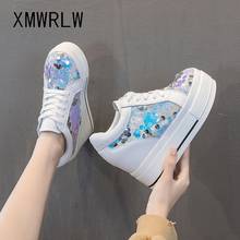 XMWRLW 2020 Spring Summer Fashion Sequins Women Platform Shoes Mesh Breathable Sneakers For Women Platform Shoes Ladies Sneaker 2024 - buy cheap