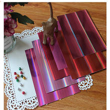 Tonos holográficos de Color láser, almohadillas de papel Lina para fabricación de tarjetas, decoración del hogar, 250GSM, serie roja A4 2024 - compra barato