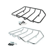 Motocicleta tronco bagagem rack superior para harley tour pak touring road king electra glide rua glide 1984-2020 2024 - compre barato