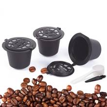 3 pçs reutilizáveis filtros de cápsula de café recarregáveis para nespresso com colher filtro pod e escova cozinha ferramenta de filtro de café 2024 - compre barato