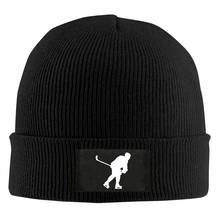 Хоккеиста Черная шапка Для Мужчин's Для женщин зимние теплые лыжные Череп Кепка вязаная шапка 2024 - купить недорого