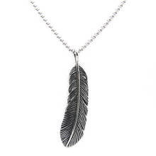 Feather Pendant 316L Stainless Steel Jewelry Mens Cool Pendant Necklace 2024 - buy cheap