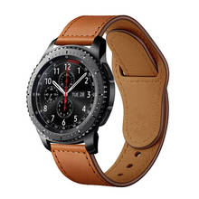 Equipo de S3 frontera lazo de cuero banda para Samsung Galaxy ver 46mm reloj Huawei gt Correa amazfit gtr 47mm pulsera correa de reloj 22mm 2024 - compra barato
