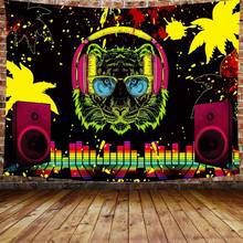 Music with Cool Background Tapestry Rock Music Note Home Dorm Décor 2024 - buy cheap