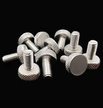 5pcs M3 6063 aluminum alloy knurled hand screws mesh flat head handle knob bolts advertising screw bolt 6mm-16mm length 2024 - buy cheap
