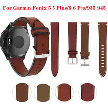 JKER 22mm Genuine Leather Easyfit Wrist Band Strap For Garmin Fenix 6 6 Pro Wristband Strap For Garmin Fenix 5 935 945 S60 Watch 2024 - buy cheap