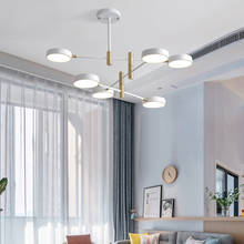 Minimalist Black White Modern LED 4/6 Head Chandelier for Bedroom Dining Living Room Restaurant Loft Hall Interior Nordic Decor 2024 - buy cheap