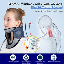 LEAMAI Neck Stretcher Air Cervical Traction Medical Cervical Collar Neck Traction Device Inflatable Pinched Nerve Neck Stretcher 2024 - buy cheap