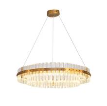 Living room LED Chandelier Modern Luxury Crystal Lamp Double Glass Suspension Layer Dining Room Chandelier Lighting Gold 2024 - buy cheap