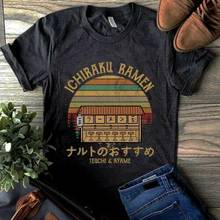 Ichiraku Ramen Teuchi & Ayame Vintage Retro Black T-Shirt Men S-3XL 2024 - buy cheap