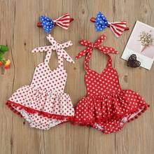 0-24M Newborn Baby Girl Sleeveless Backless Strap Star Print Skirted Romper Jumpsuit Headband 2PCS Outfits Summer Clothes 2024 - buy cheap