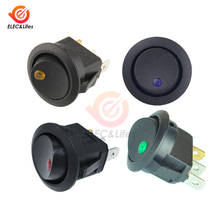 3-Pin Cat Eye Round Rocker Switch AC 250V 6A/ AC 125V 10A car Waterproof SPST ON-OFF Switch LED Dot Light Red/Blue/Green/Yellow 2024 - buy cheap