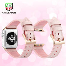 40/44 мм женские часы ремешок для наручных часов Apple Watch Series 5 4 3 браслет из мягкой резины с кожаный ремешок для наручных часов Apple Watch Series 3 2 полосы 2024 - купить недорого