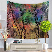 Psychedelic Wishing Trees Tapestry Wall Hanging Colorful Tree Decorative Wall Carpet Bed Sheet Bohemian Hippie Home Décor 2024 - buy cheap