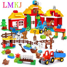 Juego de construcción de Tractor Diy para niños, modelo de tienda de granja, bloques de construcción de juguete para niños, Compatible con montaje, regalo para niños 2024 - compra barato