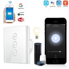 tuya Smart switch UK/EU wifi dimmer switch remote control scree touch dimmer switch Alexa voice dimming AC110-240V 2024 - buy cheap