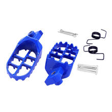 New Motorcycle Foot Peg Rest Pedal Footpeg with Springs and Bolts for Yamaha PW50 PW80 Pit Bike, Blue 2024 - buy cheap
