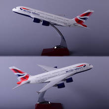 Modelo Airbus A380 de 36CM, Avión de aleación con base, colección de juguetes coleccionables, 1:200 2024 - compra barato
