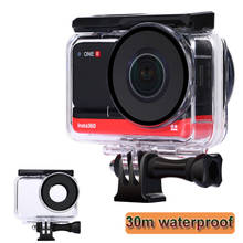 30m alta transmissão de luz à prova dwaterproof água escudo para insta360 um r dupla-lente 360 câmera panorâmica mergulho caso protetor 2024 - compre barato