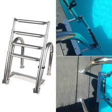 4 Steps Stainless Steel Marine Boat Ladder Deck Folding Yacht Swimming Board Ladder Stainless Steel 2024 - buy cheap