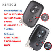 Keyecu Smart Car Remote Key 312.2/314.3/315.2/433.92MHZ for Lexus RX350 RX450 RX450h GX460 LX570, HYQ14ACX, 271451-5290 G N E 2024 - buy cheap