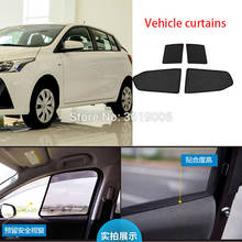 4pcs High-end custom For Toyota Yaris L 13-19 card type magnetic car curtain sun shade car window shade car styling 2024 - buy cheap