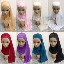 Muslim Wrap Style Hijab Islamic Scarf Arab Shawls Amira Headwear Dubai Ramadan Prayer Turban Women Headcover Instant Headscarf 2024 - compre barato