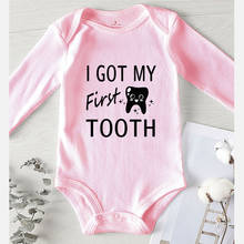 Bodysuit for Newborns Clothes Winter 0-24 Months Baby Jumpsuits One Piece Boys Girls Clothing I Got My First Tooth Printing 2024 - buy cheap