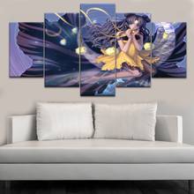 Arte da parede lona decoração casa 5 peças sailor moon pintura animação hd impressão moderno posters cuadros modular fotos sala de estar 2024 - compre barato