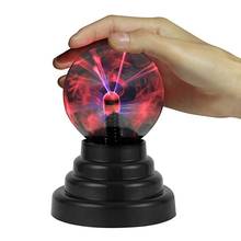 Lámpara de bola de Plasma USB sensible al tacto, esfera de luz de cristal, luz nocturna para niños, regalos de cumpleaños y Año Nuevo, lámpara de bola de decoración 2024 - compra barato